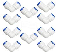 CESFONJER 3/8 pouce coude à connexion rapide, RO Raccord Osmoseur de Filtre à Eau, pour système d'osmose inverse RO (10 pcs)