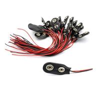 CESFONJER 30pcs Type I Connecteurs Pile 9V Cuir AVCE Fil 15cm pour Bande LED Lumières de Jouets Outil d'éclairage Télécommande Petits Produits Electroniques