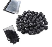 CESFONJER 35 Pcs Aquarium Fish Tank Filtre 26mm Bio Boules Bio-Balls pour Filtration Nettoyage (Noir) + 15 x 20 cm/2 pcs Aquarium Filtre Maille Sacs
