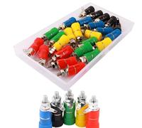 CESFONJER Fiche Banane Connecteur | 4mm Douille de Sécurité | Haut-Parleur Reliure Femelle Post Socket Jack 4 mm 5 Colors