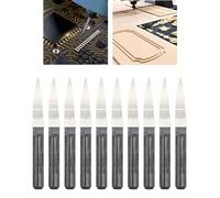 CESFONJER Lot de 10 embouts de gravure 0.1 mm, CNC 3,175 mm 10 ° Gravure Carbide Gravure Bit, Couteau de Routeur CNC pour carte de circuit