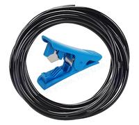 CESFONJER Tuyau d'arrosage en PE noir, diamètre extérieur 8 mm x diamètre intérieur 5 mm, avec coupe-tube bleu pour système d'arrosage goutte-à-goutte (10 m)