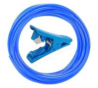 CESFONJER Tuyau d'égouttement en PE bleu, diamètre extérieur 8 mm x diamètre intérieur 5 mm, avec coupe-tube bleu pour système d'arrosage goutte-à-goutte (10 m)