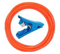 CESFONJER Tuyau d'irrigation goutte en PE orange, diamètre extérieur 8 mm x diamètre intérieur 5 mm, avec coupe-tube bleu pour système d'arrosage goutte-à-goutte (10 m)