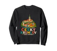 Cesky Krumlov - Cadeau de Voyage en République tchèque dessiné à la Main Sweatshirt