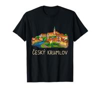 Cesky Krumlov Tchéquie Souvenir de Voyage Ville Cadeau Monument T-Shirt