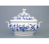 Český porcelán, a.s., Dubí Bol à soupe ovale avec couvercle, 3,00 l, oignon, Český porcelán