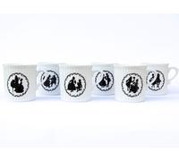 Český porcelán, a.s., Dubí Mozart, set de mugs 0,25 l, Český porcelán Dubí, silhouettes, 6 pcs