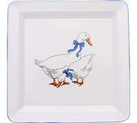 Český porcelán, a.s., Dubí Plate - plateau carré, 27 cm, oies, Český porcelán