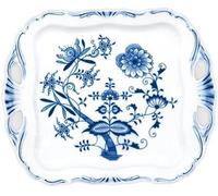 Český porcelán, a.s., Dubí Plateau Aida rectangulaire sur un pied 45 x 25 cm, oignon, Český porcelán