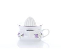 Český porcelán, a.s., Dubí Presse-citron, set de 2 pièces, violettes, Český porcelán
