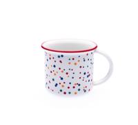 Český porcelán, a.s., Dubí Tasse Tina, 100 ml, à pois, ligne rouge, Český porcelán Dubí