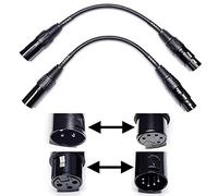 CESS-078 Lot de 2 câbles adaptateurs XLR 3 broches vers XLR 5 broches, XLR3M vers XLR5F et XLR3F vers XLR5M