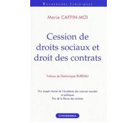 Cession de droit sociaux et droit des contrats - Marie Caffin-Moi - Economica - broché - Etude