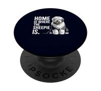 C'est à la Maison Que Le Berger est Un Vieux Chien de Berger Anglais drôle PopSockets PopGrip Adhésif
