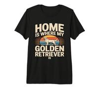 C'est à la Maison Que Mon Golden Retriever est Amoureux T-Shirt Haut de Gamme