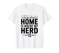C'est à la Maison Que Mon Troupeau est Un Fermier drôle T-Shirt Graphique avec Valeur