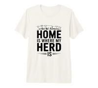 C'est à la Maison Que Mon Troupeau est Un Fermier drôle T-Shirt Haut de Gamme