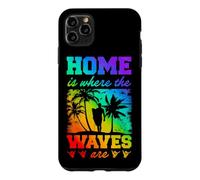 C'est à la Maison Que se trouvent Les Vagues de la Gay Pride Rainbow Surfing Coque pour iPhone 11 Pro Max