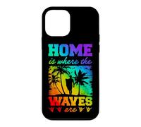 C'est à la Maison Que se trouvent Les Vagues de la Gay Pride Rainbow Surfing Coque pour iPhone 12 Mini