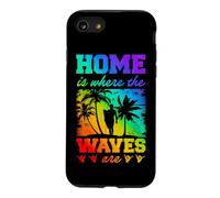 C'est à la Maison Que se trouvent Les Vagues de la Gay Pride Rainbow Surfing Coque pour iPhone SE (2020) / 7/8