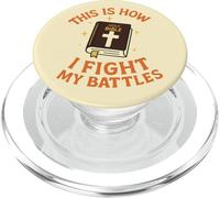 C'est Ainsi Que Je mène Mes batailles Bible PopSockets PopGrip pour MagSafe