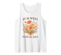C'est Bien avec Mon âme Christian Pretty Vintage Floral Débardeur