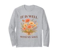 C'est Bien avec Mon âme Christian Pretty Vintage Floral Manche Longue