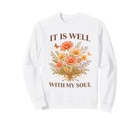 C'est Bien avec Mon âme Christian Pretty Vintage Floral Sweatshirt