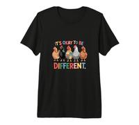 C'est Bien d'être différent Poulet de Sensibilisation à l'Autisme T-Shirt Haut de Gamme