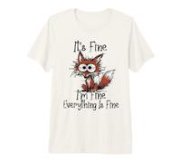 C'est Bien, Je Vais Bien, Tout va Bien, Funny Fox Meme T-Shirt Haut de Gamme