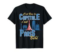C'est Bien La Capitale C'est Paris Bébé Tour Eiffel T-Shirt