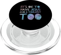 C'est Bon d'avoir Jésus et Un thérapeute - Thérapie conseillée PopSockets PopGrip pour MagSafe