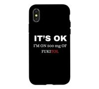 C'est Bon, Je Prends 500 MG de Fukitol Funny Sarcasm, Maman, Papa Coque pour iPhone X/XS