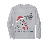 C'est Bon, Je Vais Bien, C'est Juste Un Petit Noël en Pleine Crise Manche Longue