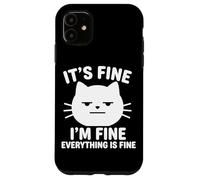 C'est Bon, Je Vais Bien, Tout va Bien, Cat, Funny Saying Kitty Coque pour iPhone 11