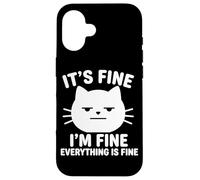 C'est Bon, Je Vais Bien, Tout va Bien, Cat, Funny Saying Kitty Coque pour iPhone 16
