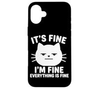C'est Bon, Je Vais Bien, Tout va Bien, Cat, Funny Saying Kitty Coque pour iPhone 16 Plus