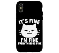 C'est Bon, Je Vais Bien, Tout va Bien, Cat, Funny Saying Kitty Coque pour iPhone X/XS
