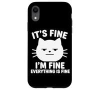 C'est Bon, Je Vais Bien, Tout va Bien, Cat, Funny Saying Kitty Coque pour iPhone XR