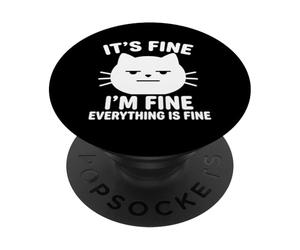 C'est Bon, Je Vais Bien, Tout va Bien, Cat, Funny Saying Kitty PopSockets PopGrip Adhésif