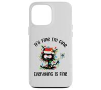 C'est Bon, Je Vais Bien, Tout va Bien, Chat drôle, Noël Coque pour iPhone 13 Pro Max