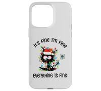 C'est Bon, Je Vais Bien, Tout va Bien, Chat drôle, Noël Coque pour iPhone 15 Pro Max