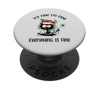 C'est Bon, Je Vais Bien, Tout va Bien, Chat drôle, Noël PopSockets PopGrip Adhésif
