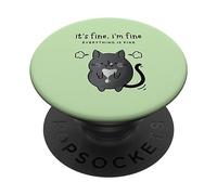 C'est Bon, Je Vais Bien, Tout va Bien. Chat drôle. PopSockets PopGrip Adhésif