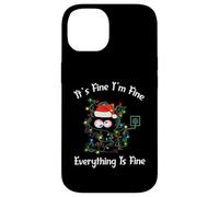C'est Bon, Je Vais Bien, Tout va Bien, Chat Noir drôle, Noël Coque pour iPhone 14