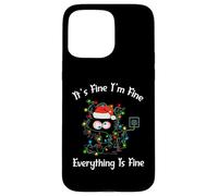 C'est Bon, Je Vais Bien, Tout va Bien, Chat Noir drôle, Noël Coque pour iPhone 15 Pro Max