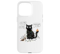C'est Bon, Je Vais Bien, Tout va Bien, Christmas Funny Cat Coque pour iPhone 15 Pro Max