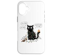 C'est Bon, Je Vais Bien, Tout va Bien, Christmas Funny Cat Coque pour iPhone 16 Plus