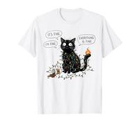 C'est Bon, Je Vais Bien, Tout va Bien, Christmas Funny Cat T-Shirt